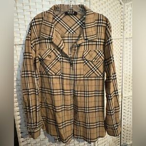 Plaid Button Down Shirt/Shacket for Women